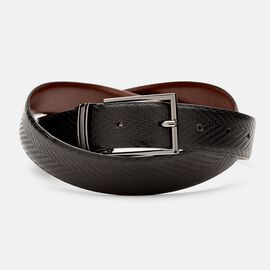 Abruzzi Reversible Full Grain Leather Belt, Black/Brown, hi-res